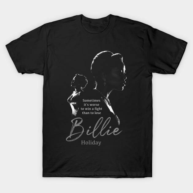 Billie Holiday silhouette T-Shirt by BAJAJU